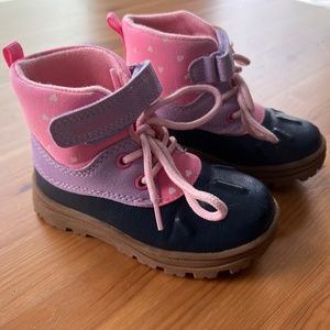 Carter's Toddler Girl Duck/Trail Boots, Size 7, Pink/Blue